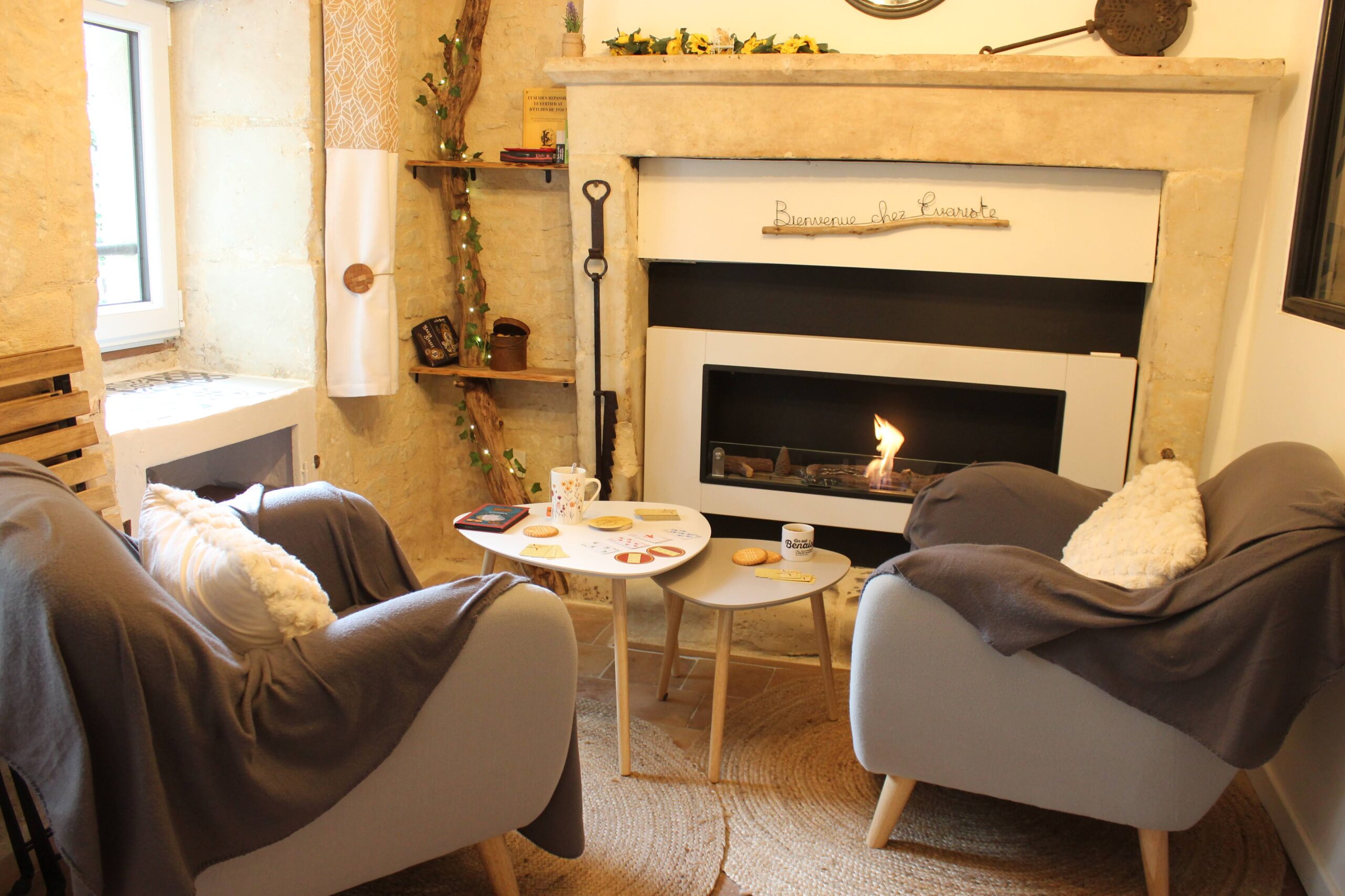 Instant cocooning et cheminée Chez Evariste